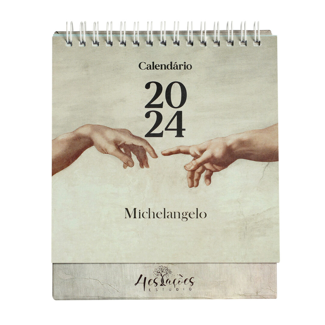 Calendário de mesa 2024 Michelangelo (A Criação) 4 Estações Estúdio